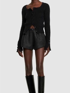 Jacquemus La Maille Piccinni Wool Blend Black Knit Button-Front Sweater